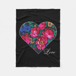 Cobertor De Velo Masani Scarf Floral Heart Love Native American