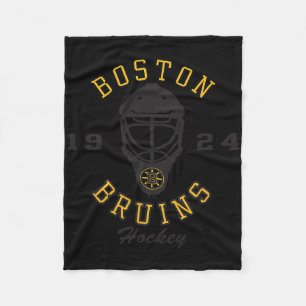 Cobertor De Velo Máscara de hóquei Boston Bruins branca licenciada