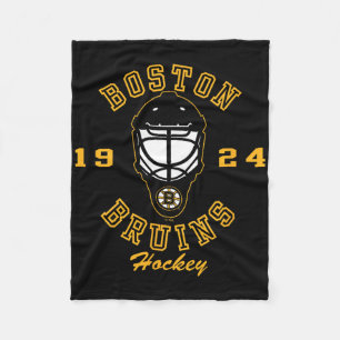 Cobertor De Velo Máscara de hóquei preta Boston Bruins oficialmente