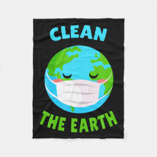 Cobertor De Velo Máscara Divertida Kawaii Ecologista Limpa a Terra