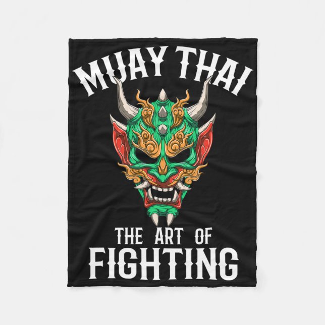 Cobertor De Velo Máscara Muay Thai Oni - Gi de Boxe Tailandesa e Ki (Frente)