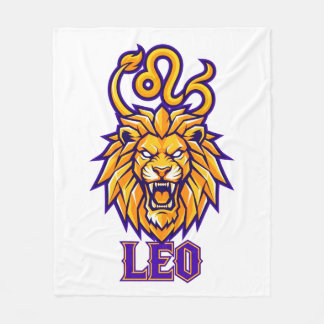 Cobertor De Velo Mascote Dourado do Signo de Leão Gráfico