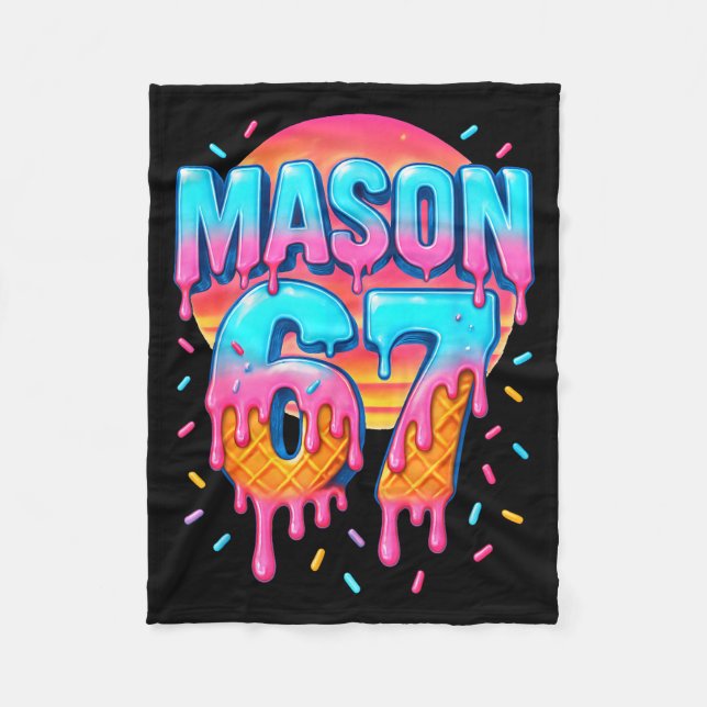 Cobertor De Velo Mason 67 Costume Ice Cream Baseball Drip 6 7 Meme  (Frente)