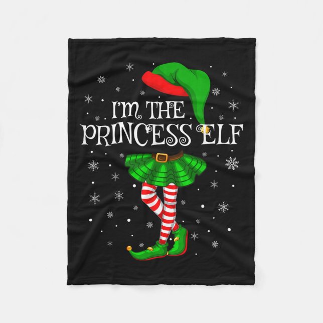 Cobertor De Velo Matching Family Group I'm The Princess Elf Christm (Frente)