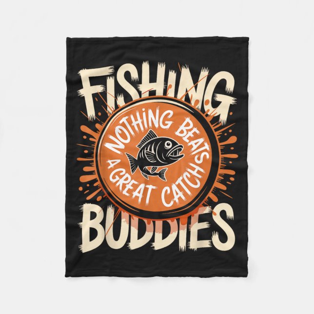 Cobertor De Velo Matching Fishing Buddies Team Fisherman Friends Ch (Frente)