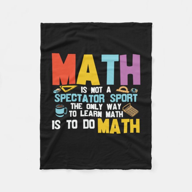 Cobertor De Velo Matemática De Professores De Matemática Não É Um E (Frente)