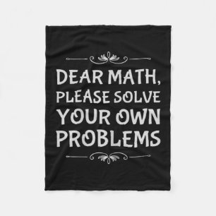 Cobertor De Velo Matemática Engraçada Pré-Adolescente Querida Matem