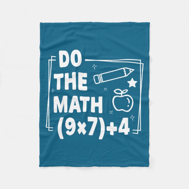 Cobertor De Velo Matemática Fofa 67 Meme Pemdas Elementar (Frente)