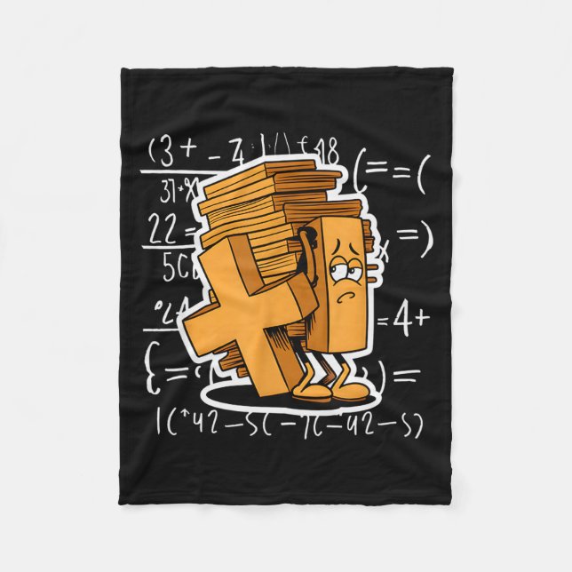 Cobertor De Velo Math Overload Funny Equation Cartoon  (Frente)