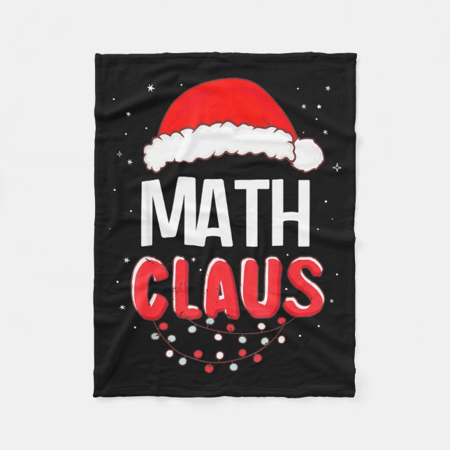 Cobertor De Velo Math Santa Claus Christmas Matching Costume  (Frente)