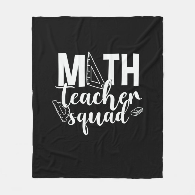 Cobertor De Velo Math Teacher Math Teacher Squad (Frente)