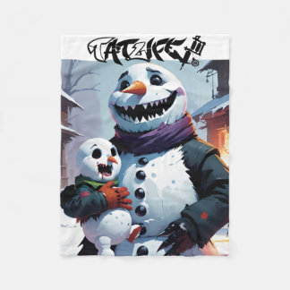 Cobertor De Velo Mau Snowman e Snowson Fleece Blanket