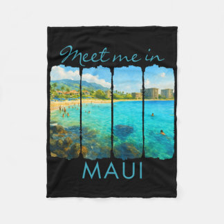 Cobertor De Velo Maui Hawaii Traveling Trip Brushstroke Meet Me In