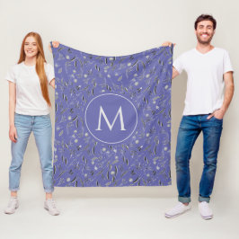 Cobertor De Velo Mauve Floral MONOGRAM Personalizada