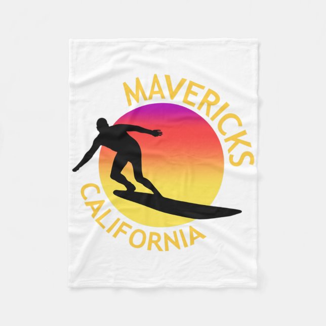 Cobertor De Velo Mavericks Surfing California Vacation  (Frente)