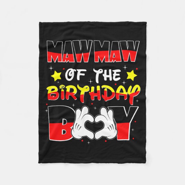 Cobertor De Velo Mawmaw Of The Birthday Boy Shirt Matching Grandson (Frente)