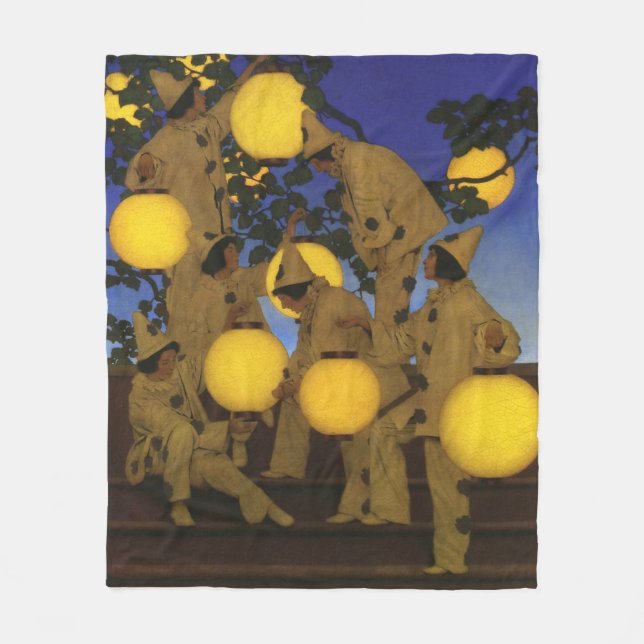 Cobertor De Velo Maxfield Parrish Os Portadores de Lanternas 1908 V (Frente)
