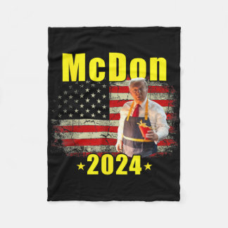 Cobertor De Velo Mcdon 2024 Engraçado Donald Trump Batata Frita Coz