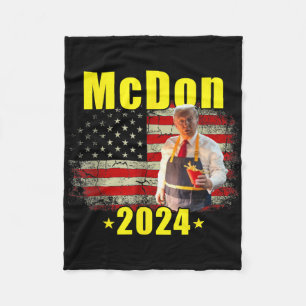 Cobertor De Velo Mcdon Engraçado Donald Trump Batata Frita Cozinhan