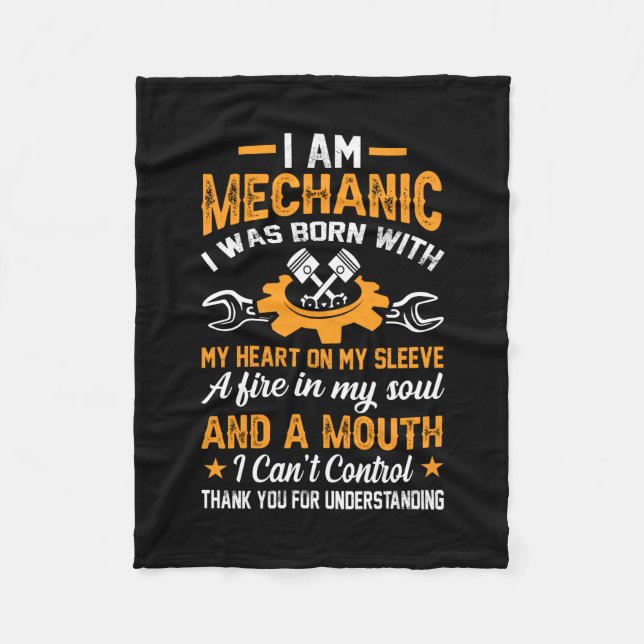 Cobertor De Velo Mecânico Sou Mecânico (Frente)