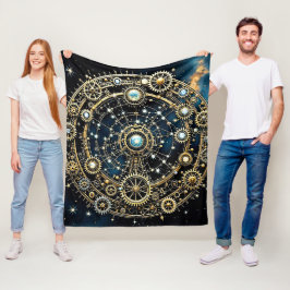 Cobertor De Velo Mecanismo Celestial Arte Cósmica
