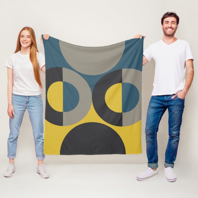 Cobertor De Velo Médio-século Moderno Blue Gunmetal (In Situ)