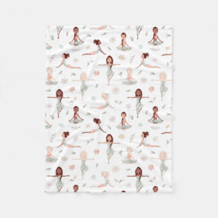 Cobertor De Velo Meditação das garotas bonitas Zen Yoga Namaste esp