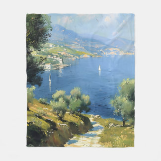 Cobertor De Velo Mediterranean Olive Grove by the Sea 