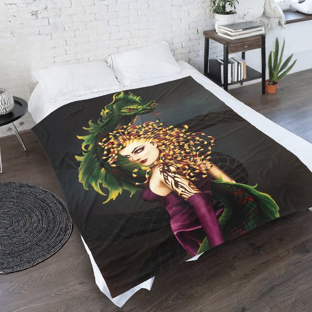 Cobertor De Velo Medusa Cobra Gorgon de mitologia grega (Criador carregado)