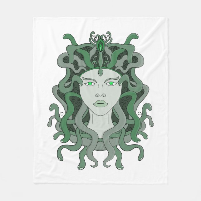 Cobertor De Velo Medusa Gorgo Cobra Gorgon Monstro Mitologia Grega (Frente)