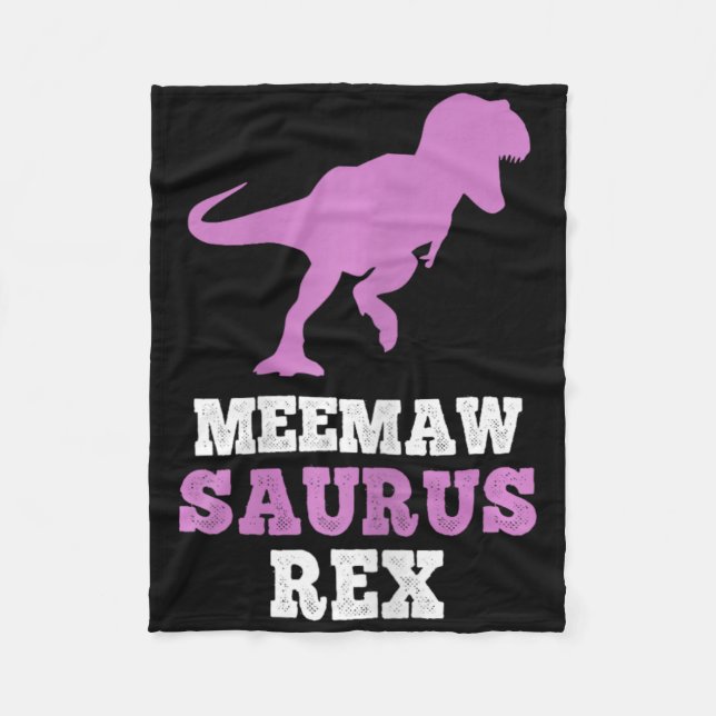 Cobertor De Velo Meemaw-saurus Rex Dino Dinossauro Meemawsaurus Eng (Frente)