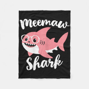 Cobertor De Velo Meemaw Shark Dia de as mães Vovó Engraçado Mee-maw