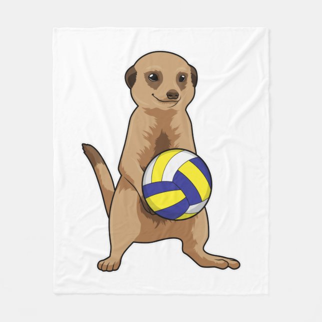 Cobertor De Velo Meerkat com voleibol (Frente)