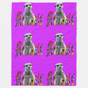 Cobertor De Velo Meerkat E Logotipo, Cobertura De Folha Roxa Grande