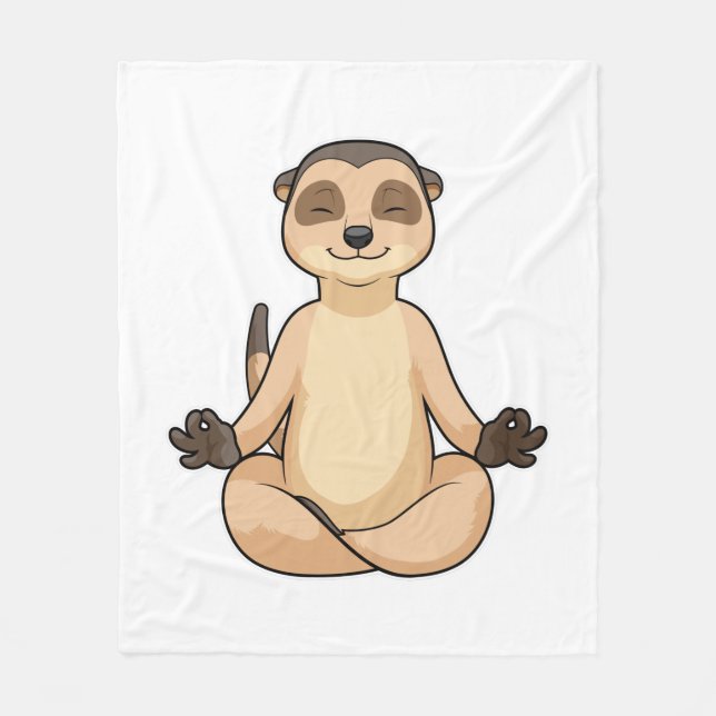 Cobertor De Velo Meerkat na Meditação Yoga (Frente)