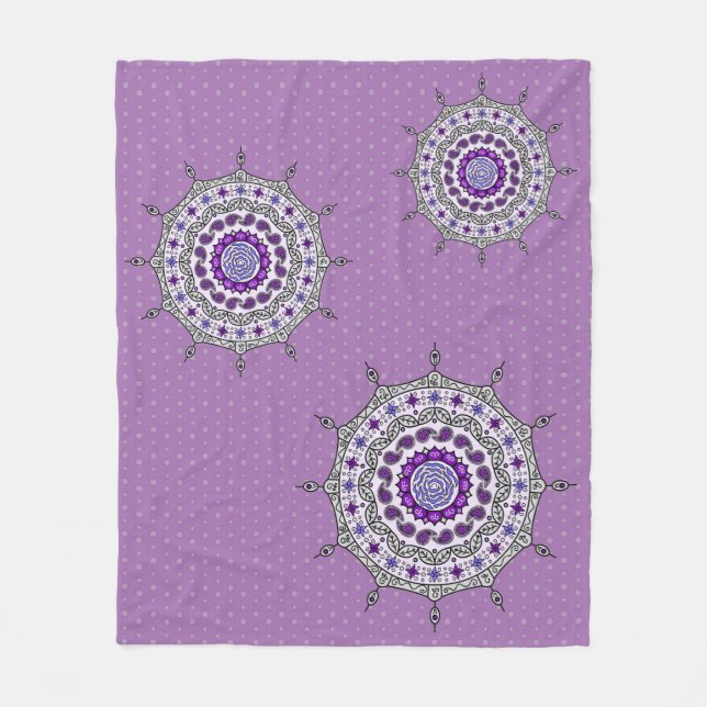 Cobertor De Velo Mehndi Fantasy Silver Fleece Blanket (Frente)