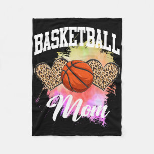 Cobertor De Velo Meia-noite de basquetebol Mães de mãe de leopardo