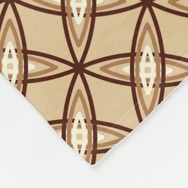 Cobertor De Velo Meio século Atômica Moderno - Camel Tan (Quina)