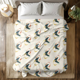 Cobertor De Velo Meio século Carvão Atômica Amarelo amarelo alaranj