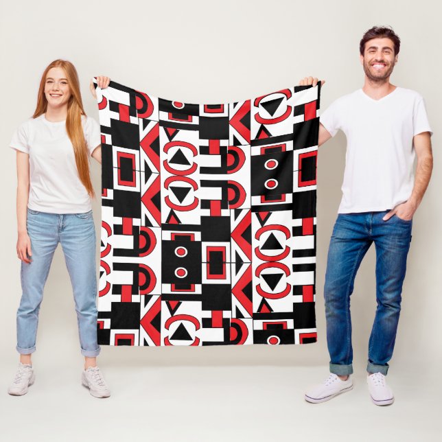 Cobertor De Velo Meio século Moderno Abstrato Geométrico Contemporâ (In Situ)