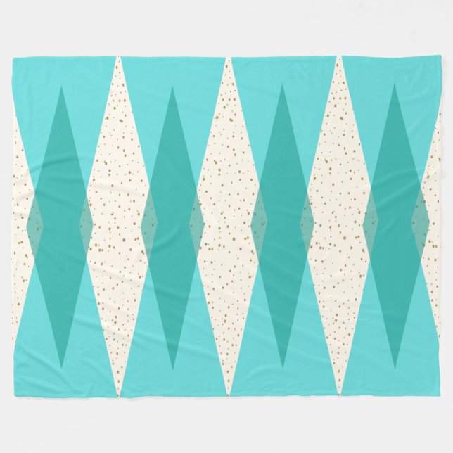 Cobertor De Velo meio século Moderno Argyle Fleece Blanket (Frente (Horizontal))