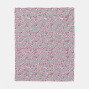 Cobertor De Velo Meio século Sputnik, Cinza e Fuchsia