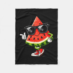 Cobertor De Velo Melancia legal com óculos de sol fruta engraçada d