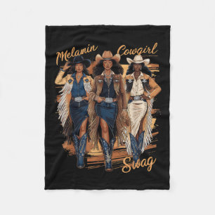 Cobertor De Velo Melanin CowGirl African Melanin Cowgirl Swag Blac