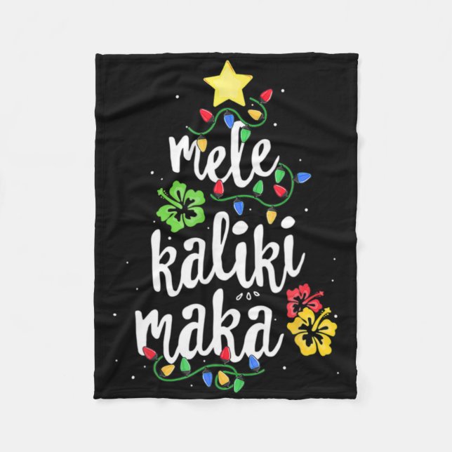 Cobertor De Velo Mele Kalikimaka Christmas Hawaiian T Shirt  (Frente)