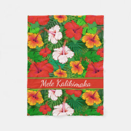 Cobertor De Velo Mele Kalikimaka Colorful Hawaiian Foliday
