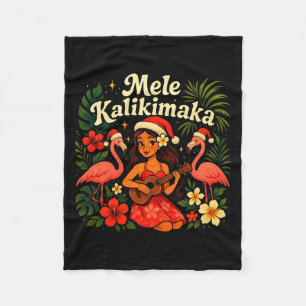 Cobertor De Velo Mele Kalikimaka Havaiana Garota Hula Natal Troca