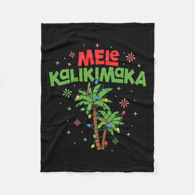 Cobertor De Velo Mele Kalikimaka Havaiana Palm-Light (Frente)