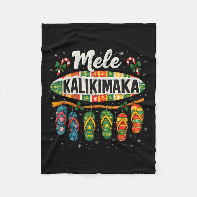 Cobertor De Velo Mele Kalikimaka Trocal Christmas Flip Flop  (Frente)