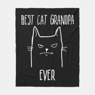 Cobertor De Velo Melhor Avô De Gato Nunca - Papá Gatinho